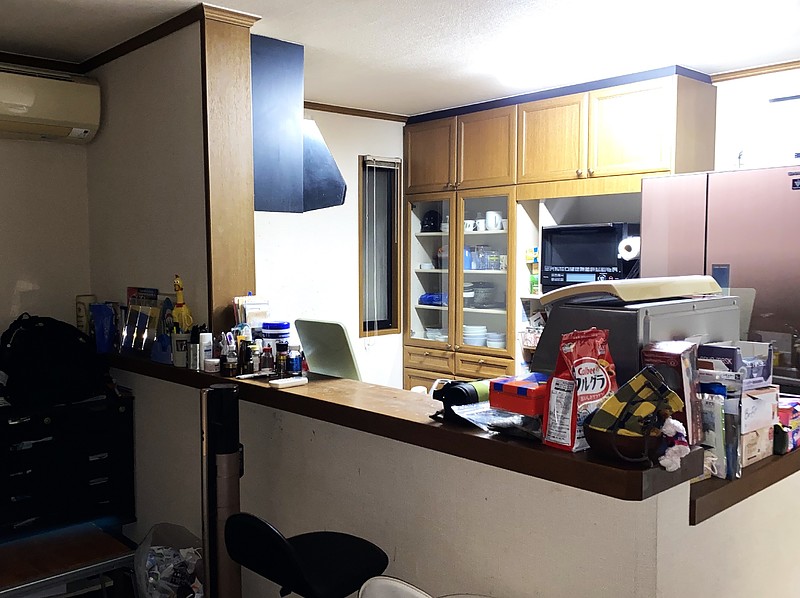 リフォーム前のLDKのキッチン部