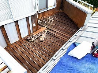 リフォーム前のバルコニー