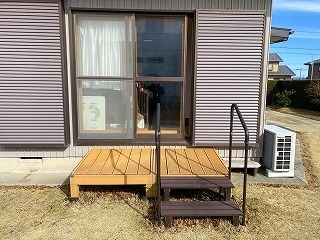 リフォーム前のウッドデッキ