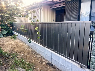 リフォーム後のアルミフェンス