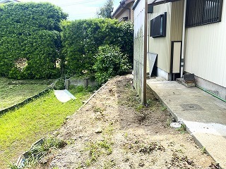 フェンスを取り付けるリフォーム前