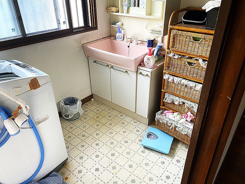 リフォーム前の洗面・洗濯・脱衣所
