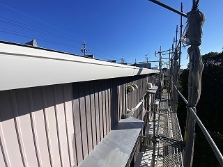 取り替えリフォーム後の角樋