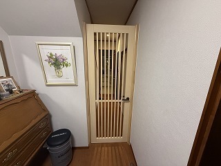 開き戸の取り付けリフォーム後