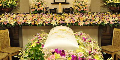 家族葬　花祭壇