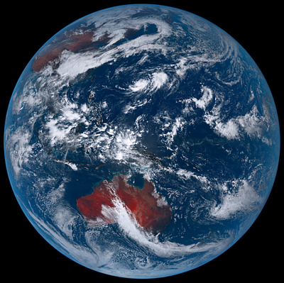 ひまわり8号の衛星画像