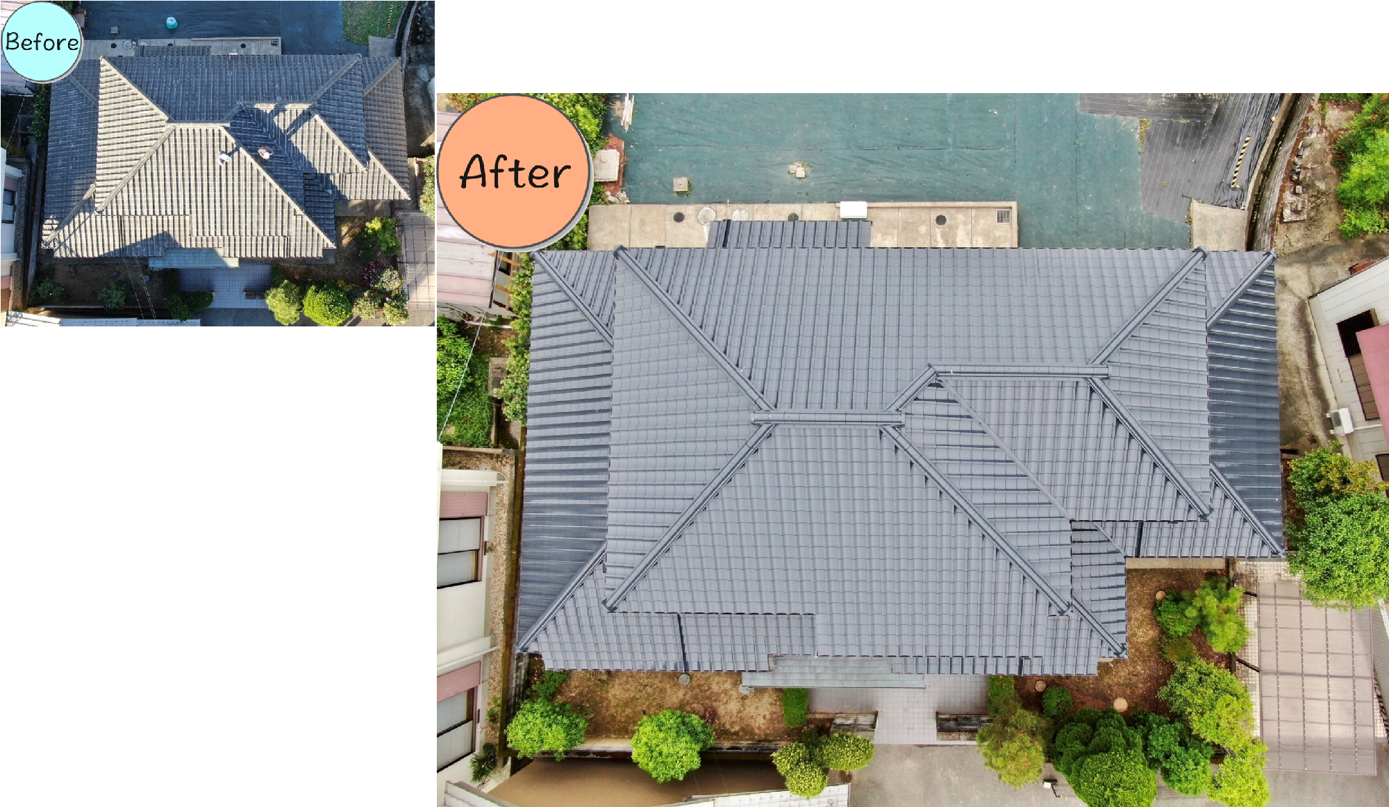 徳島市国府町H様邸[屋]BeforeAfter