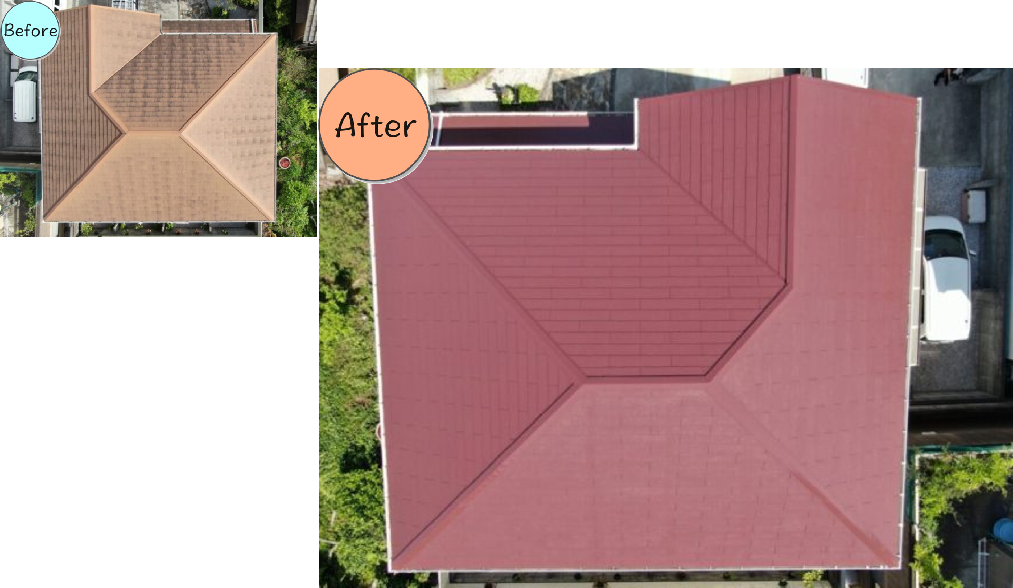 徳島市南佐古H様邸[屋]BeforeAfter