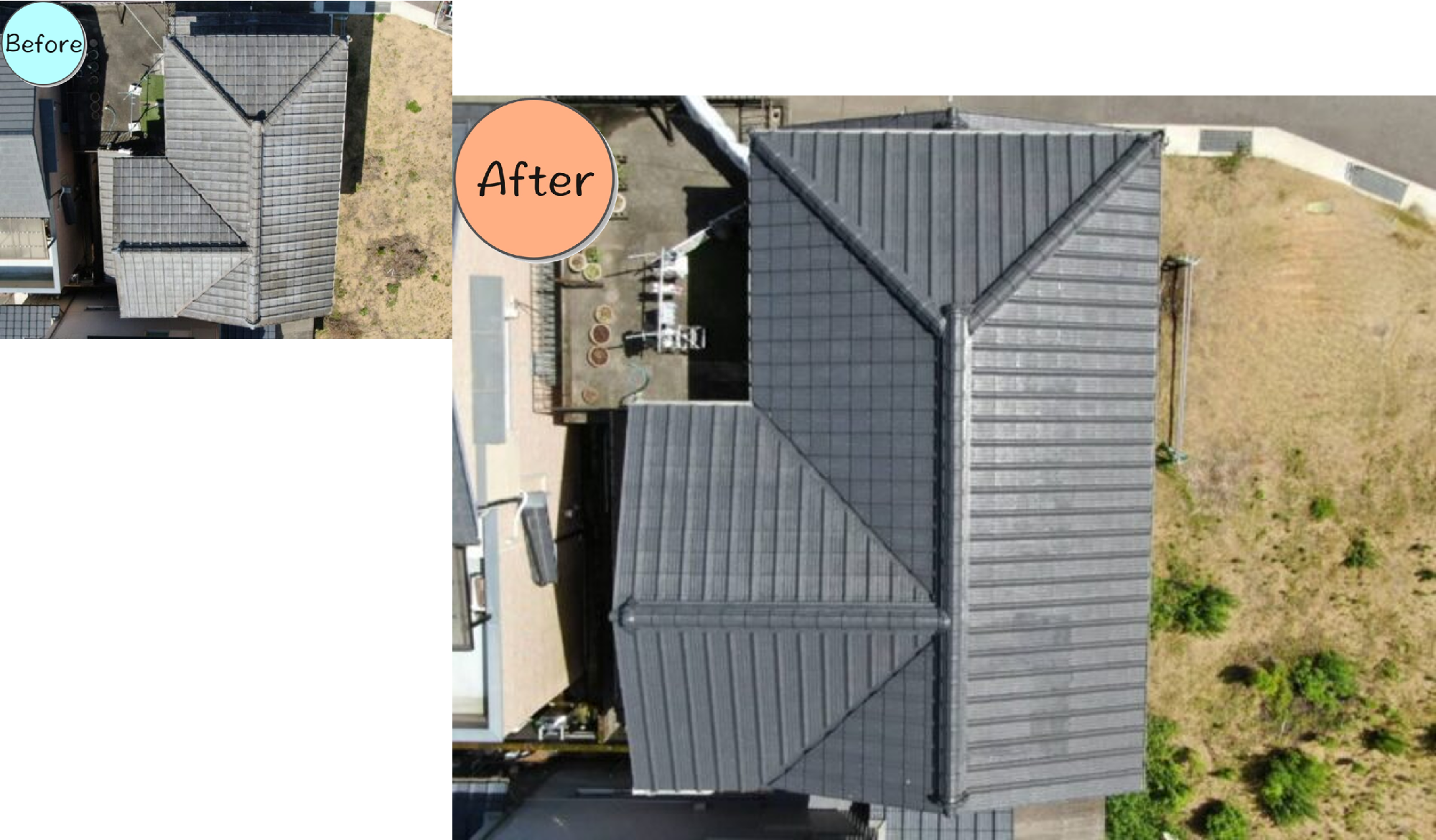 徳島市名東町K様邸[屋]BeforeAfter