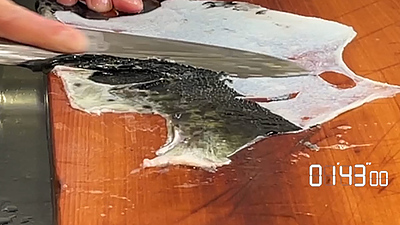 （閲覧注意）プロの技・技術継承 ふぐ の 皮引き の動画を作りました