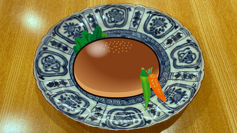 お皿へのよそり方 お皿へのよそり方