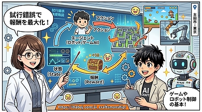 強化学習って何？ それは「試行錯誤で最適な行動を覚える仕組み」です！