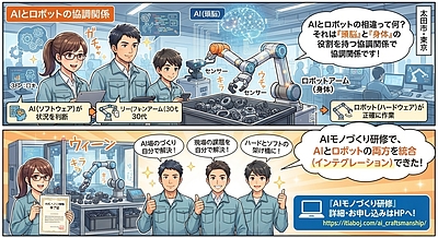 AIとロボットの相違って何？ それは「頭脳と身体の役割を持つ協調関係」です！