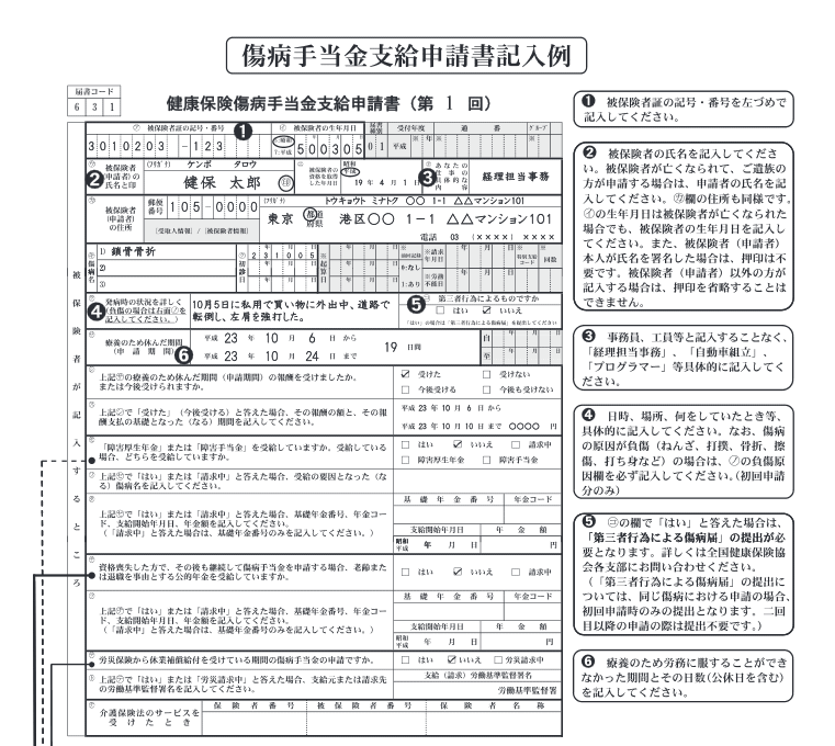 傷病手当金　申請書　不正受給　