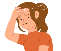 頭を抱える女性