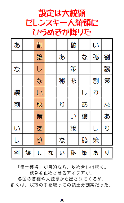 ウクライナ戦争・別案あり