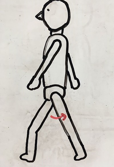正しい歩き方のイラスト