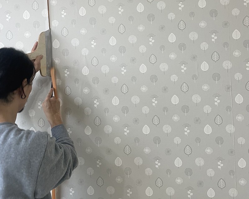 Kitano壁紙スクール受講風景カナダ在住の塗装職人さん12