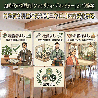 AI時代の新戦略「ファシリティ・ディレクター」という提案｜外注費を利益に変える【三方よし】の内製化戦略