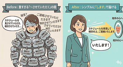 あなたも「～させていただく症候群」では？　～　過剰な多用は、むしろ耳障り！