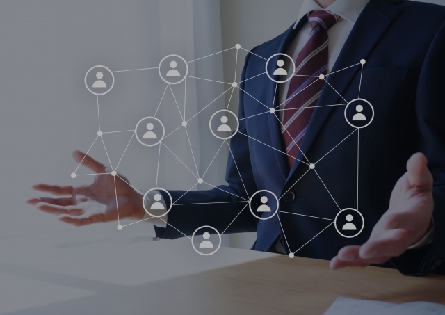 語るビジネスマンとネットワーク 語るビジネスマンとネットワーク