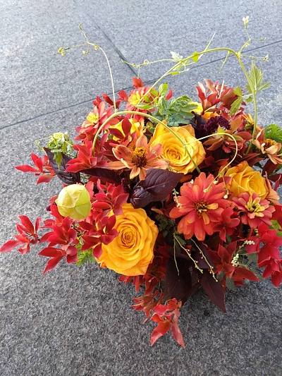 テーブルを秋色に