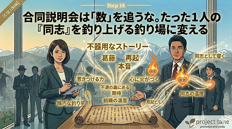 【Step16】合同説明会は「数」を追うな。たった1人の『同志』を釣り上げる場所