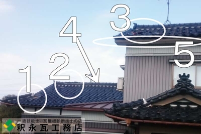 富山県立山町雨漏り修理、瓦屋根工事201604k