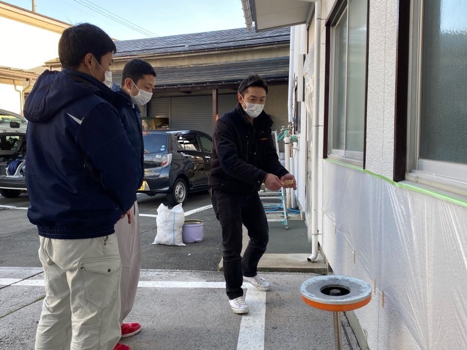 雨漏り対策工事の様子