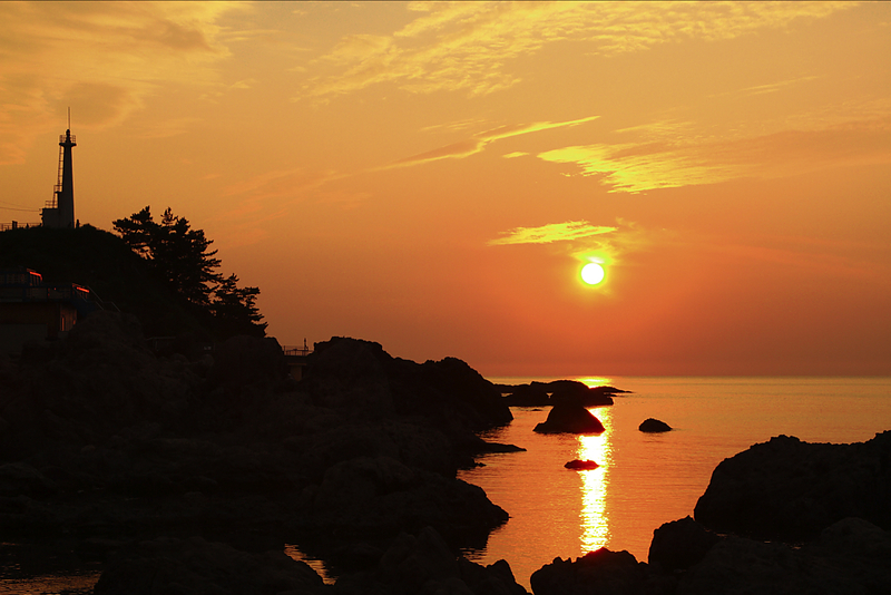 日本海の夕日