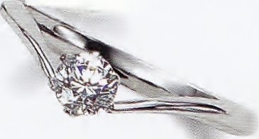 V字ライン。ダイヤが綺麗に見え、指が長く見える。