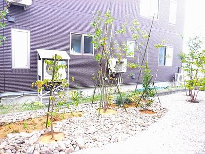 東根市のE様邸の「ちょこっとガーデニング」が完成しました