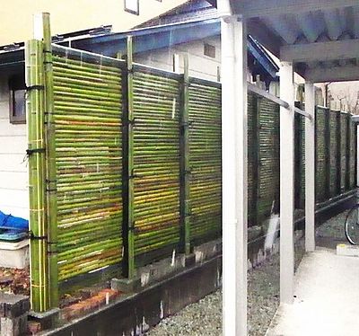 東根市のH様邸の御簾垣が完成しました