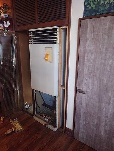 甲斐市　パッケージエアコン工事