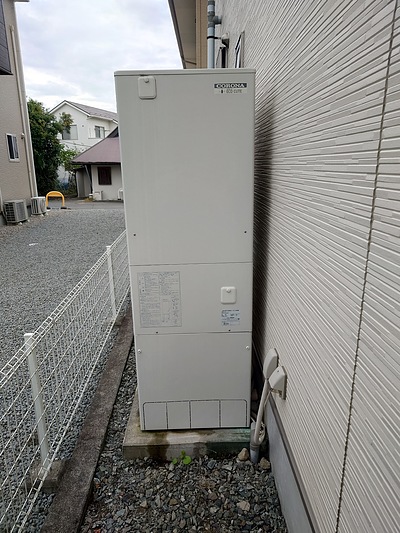 甲斐市　エコキュート設置工事